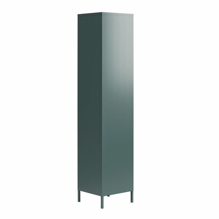 Cache Single Metal Locker Storage Cabinet - Hunter Green/Silver Pine