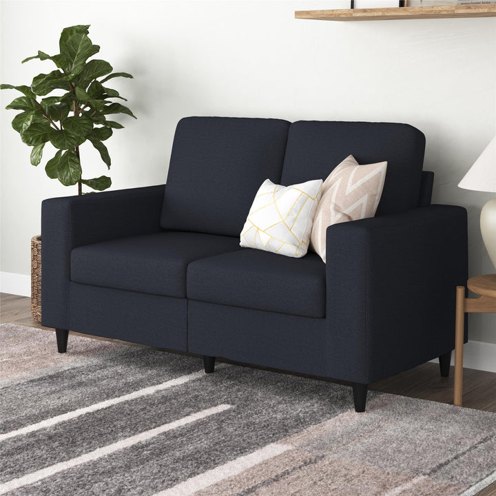 Coral Loveseat 2 Seater Upholstered Sofa - Blue