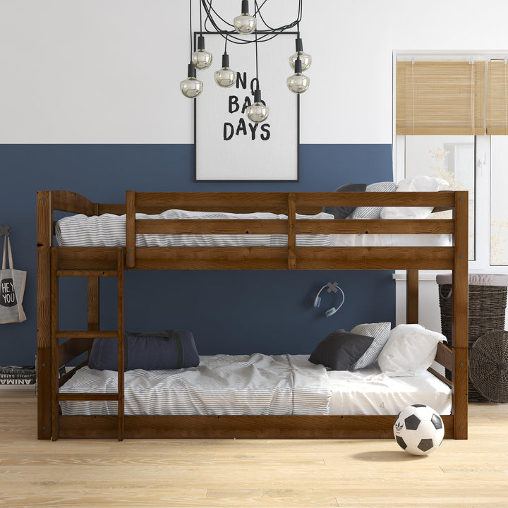 Wood Bunk Bed with Conversion Option -  Mocha  - Full-Over-Full