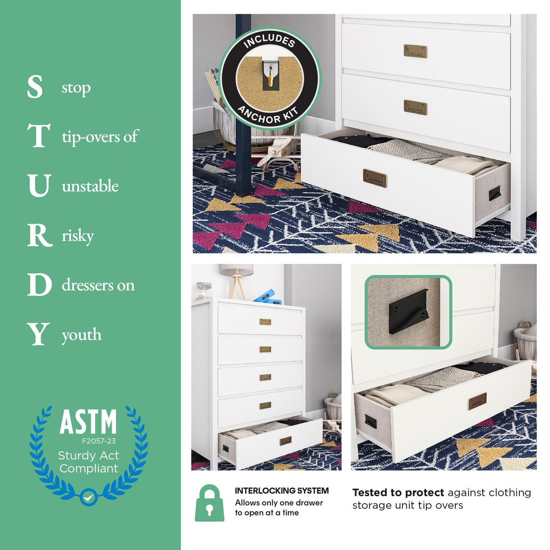 Monarch Hill Haven 3 Drawer Kids’ Dresser - White
