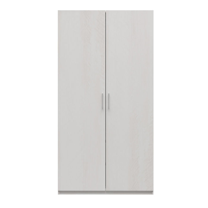 Perry Park Modular Bundle with Extra Wide Wardrobe and 2 Flat Door Kits - Ivory Oak
