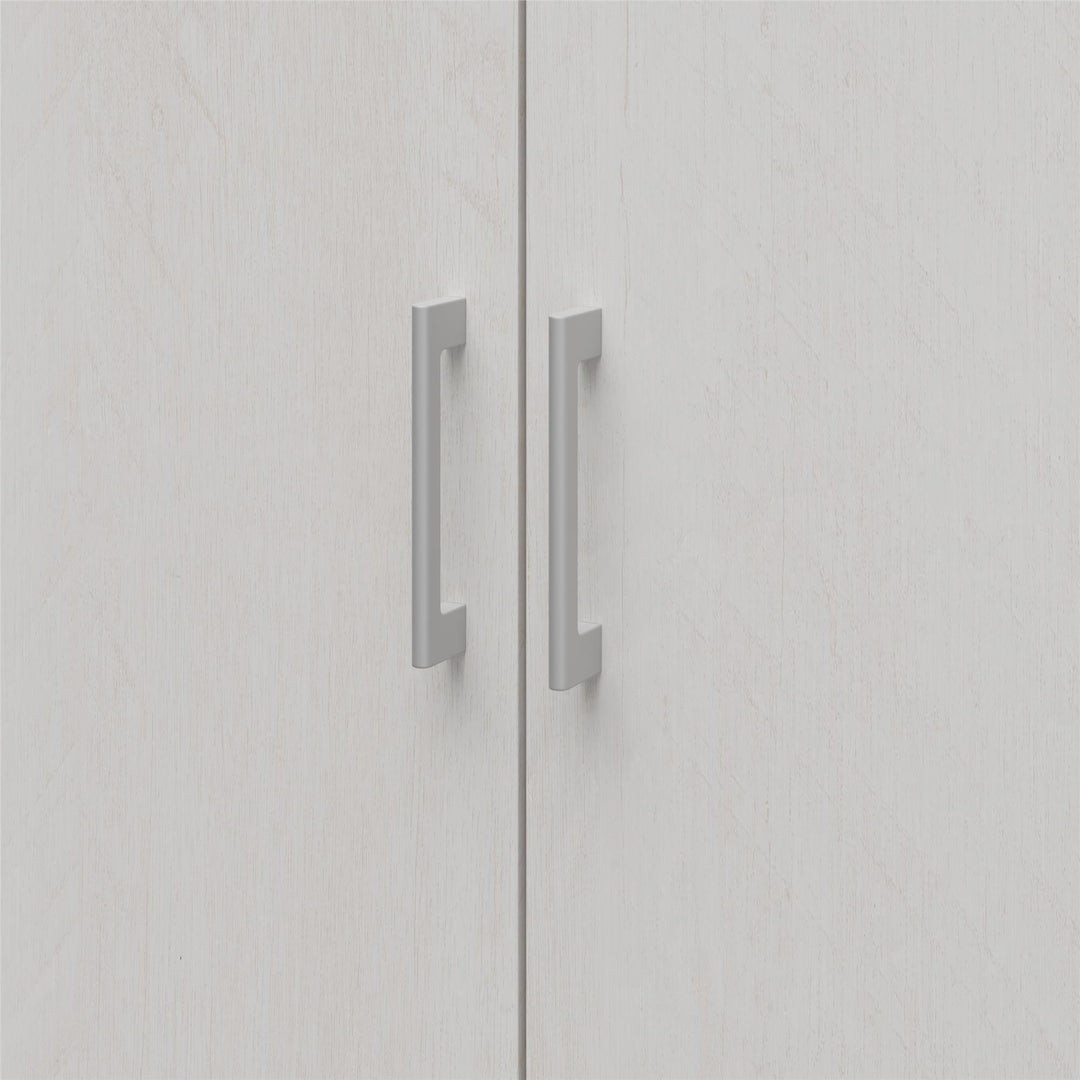 Perry Park Modular Bundle with Extra Wide Wardrobe and 2 Flat Door Kits - Ivory Oak