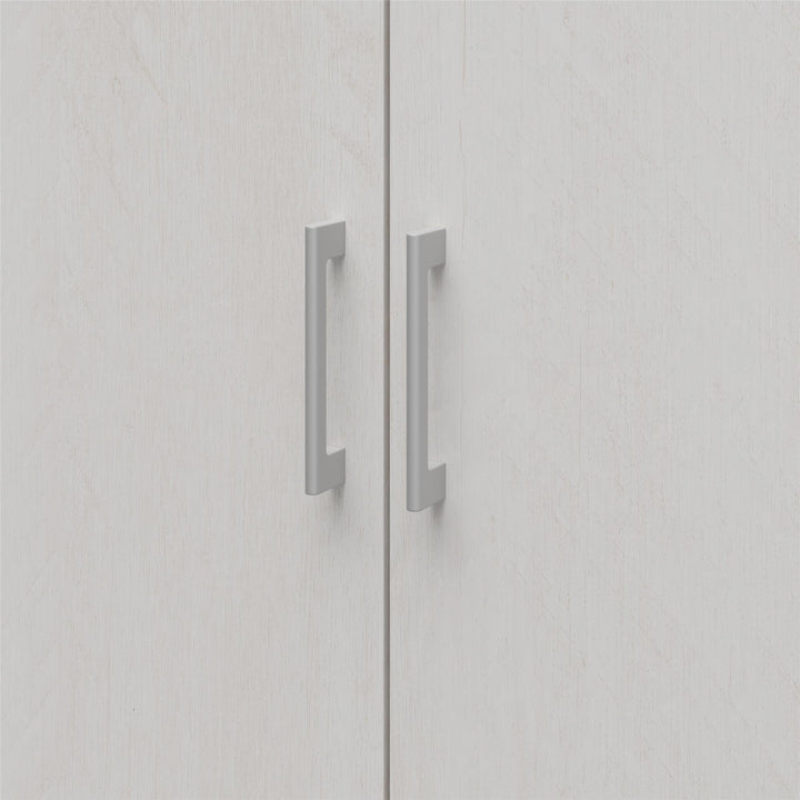 Perry Park Modular Bundle with Extra Wide Wardrobe and 2 Flat Door Kits - Ivory Oak