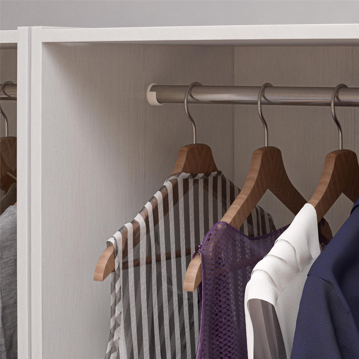 Perry Park Modular Bundle with Extra Wide Wardrobe and 2 Flat Door Kits - Ivory Oak