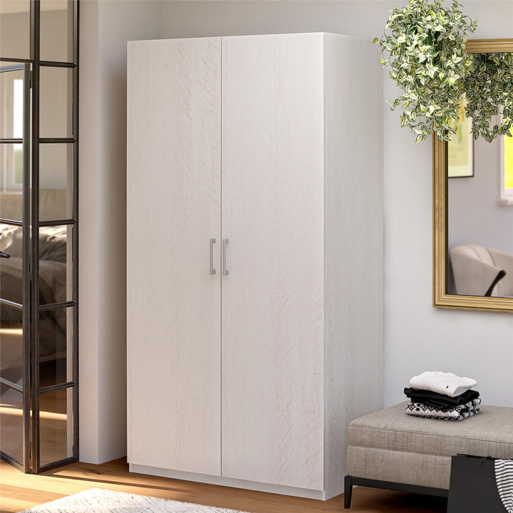 Perry Park Modular Bundle with Extra Wide Wardrobe and 2 Flat Door Kits - Ivory Oak