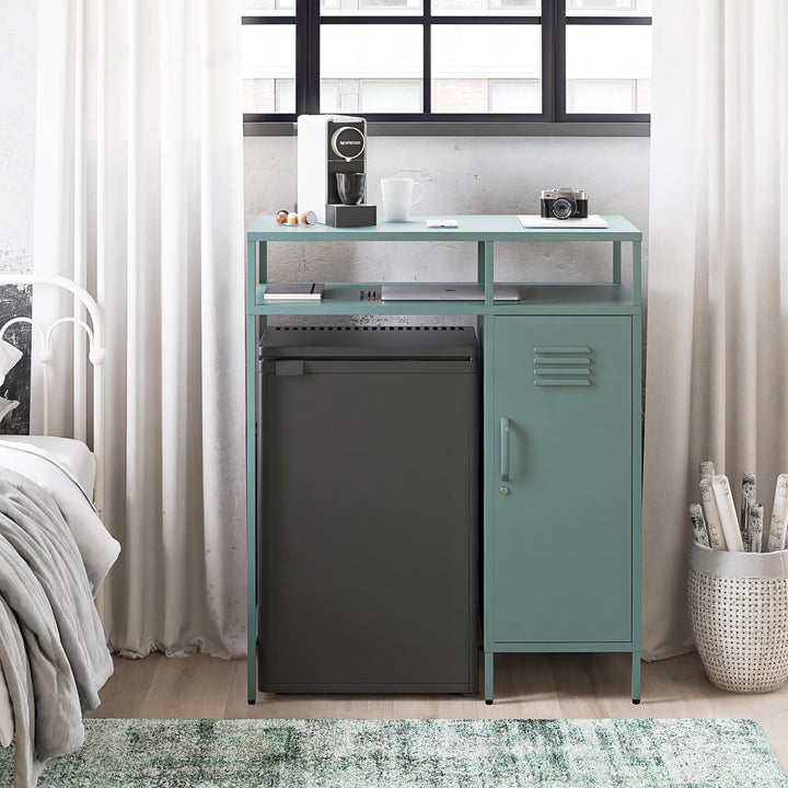 Cache Metal Locker-Style Mini Refrigerator Organizer - Hunter Green