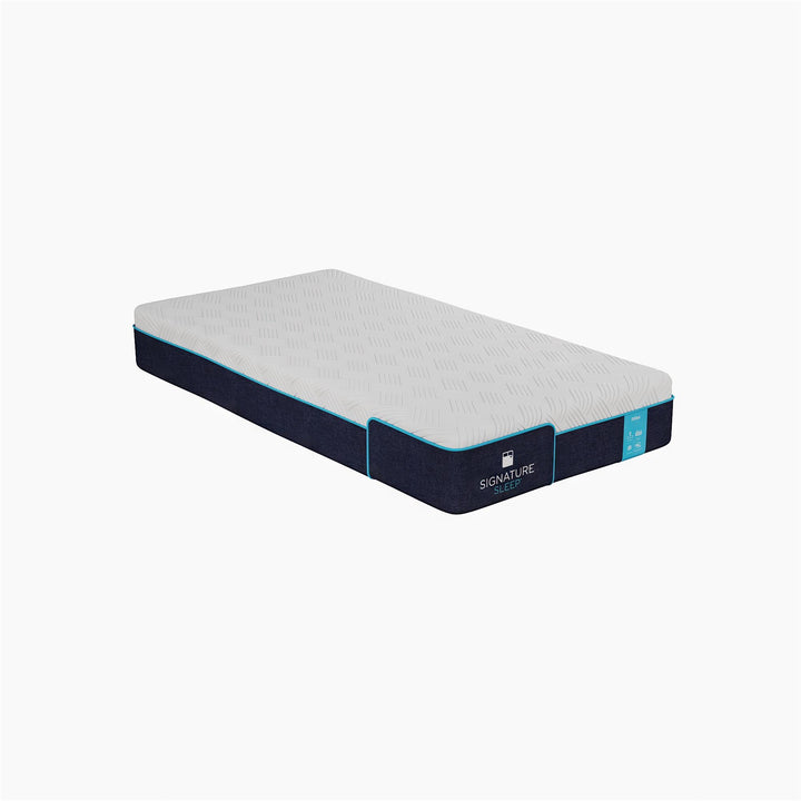 Bliss 8 Inch Charcoal Cool Gel Memory Foam Mattress - White - Twin