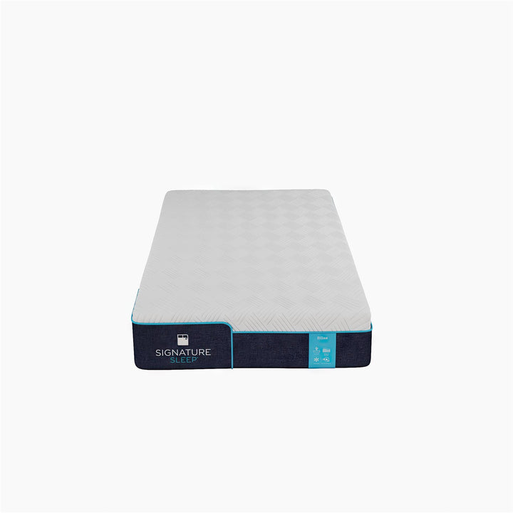 Bliss 8 Inch Charcoal Cool Gel Memory Foam Mattress - White - Twin