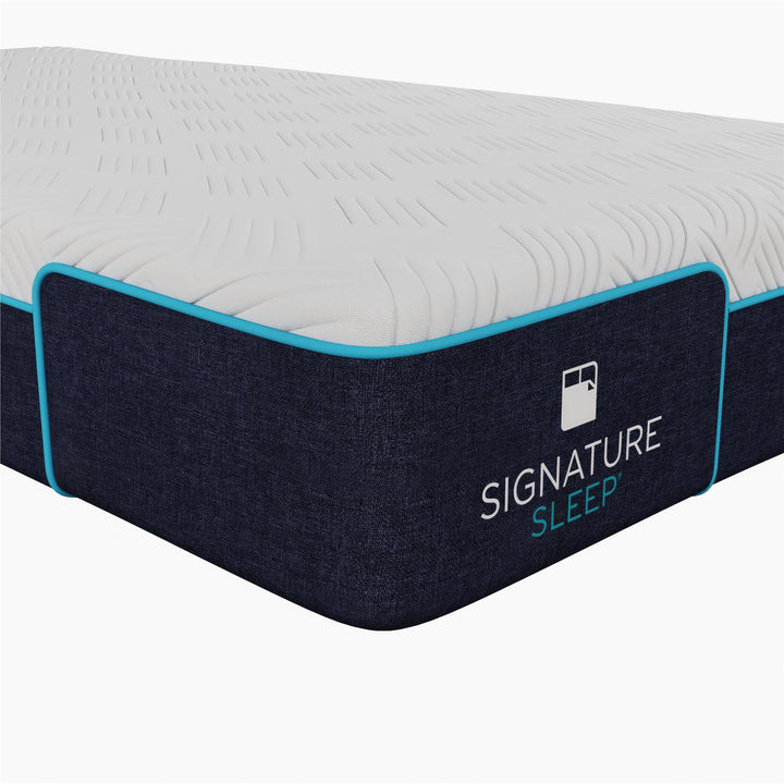 Bliss 8 Inch Charcoal Cool Gel Memory Foam Mattress - White - Twin