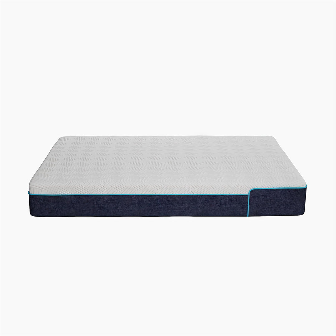 Bliss 8 Inch Charcoal Cool Gel Memory Foam Mattress - White - Full