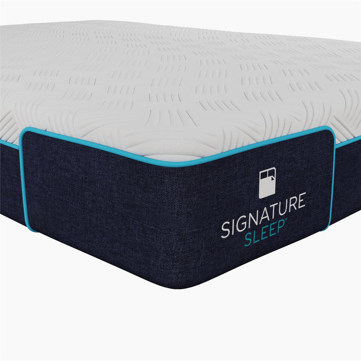 Bliss 8 Inch Charcoal Cool Gel Memory Foam Mattress - White - Full