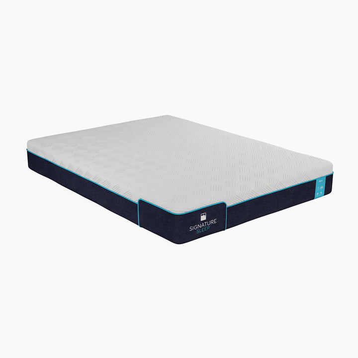 Bliss 8 Inch Charcoal Cool Gel Memory Foam Mattress - White - Queen