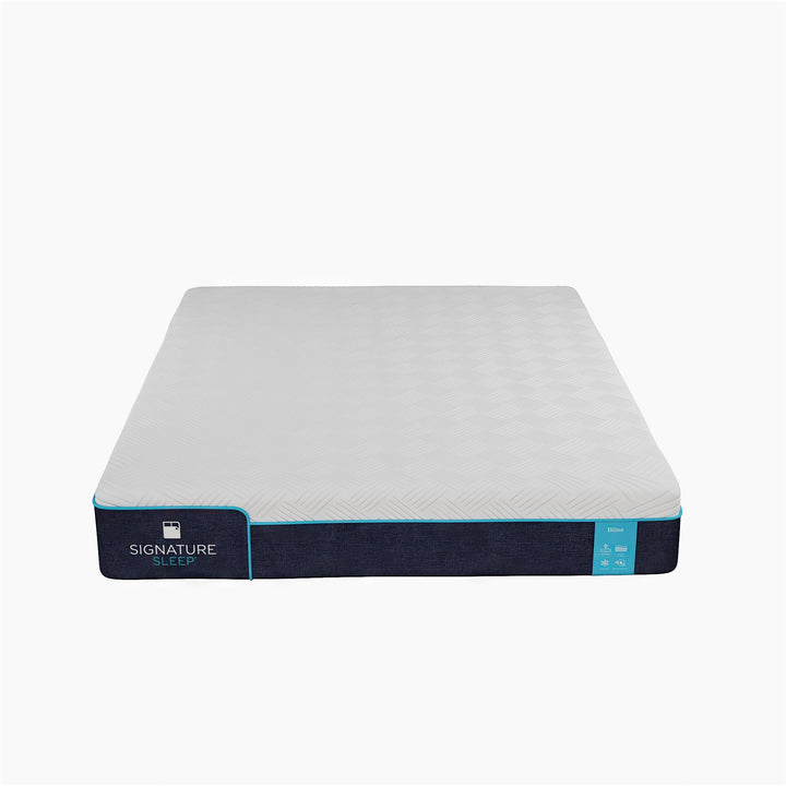 Bliss 8 Inch Charcoal Cool Gel Memory Foam Mattress - White - Queen