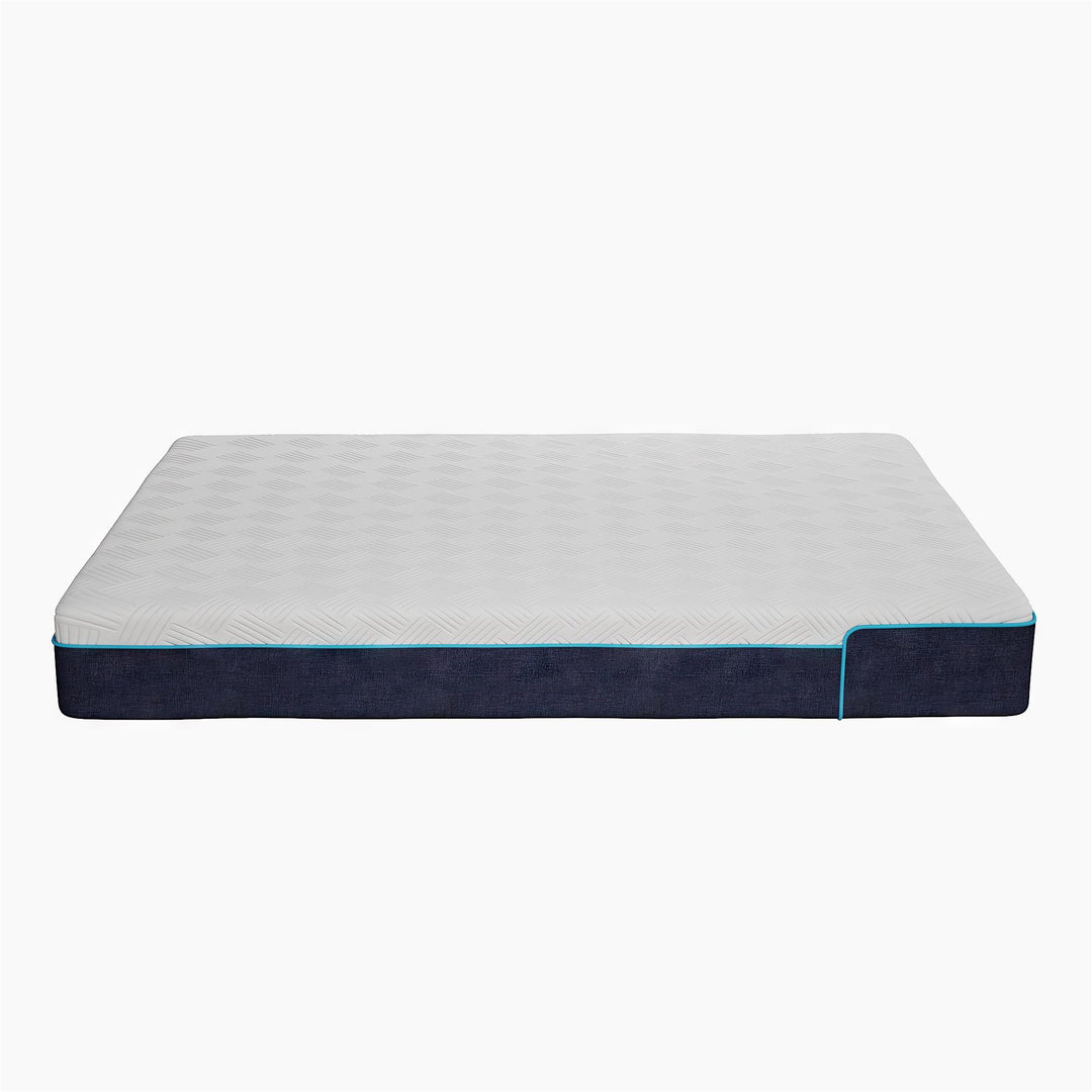 Bliss 8 Inch Charcoal Cool Gel Memory Foam Mattress - White - Queen