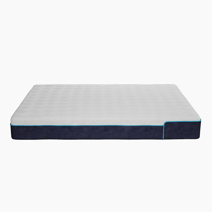 Bliss 8 Inch Charcoal Cool Gel Memory Foam Mattress - White - Queen