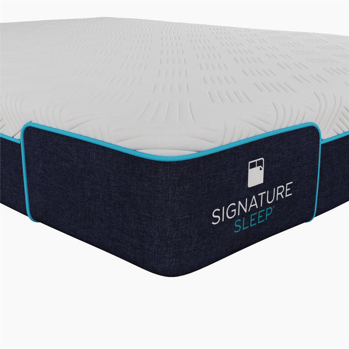 Bliss 8 Inch Charcoal Cool Gel Memory Foam Mattress - White - Queen
