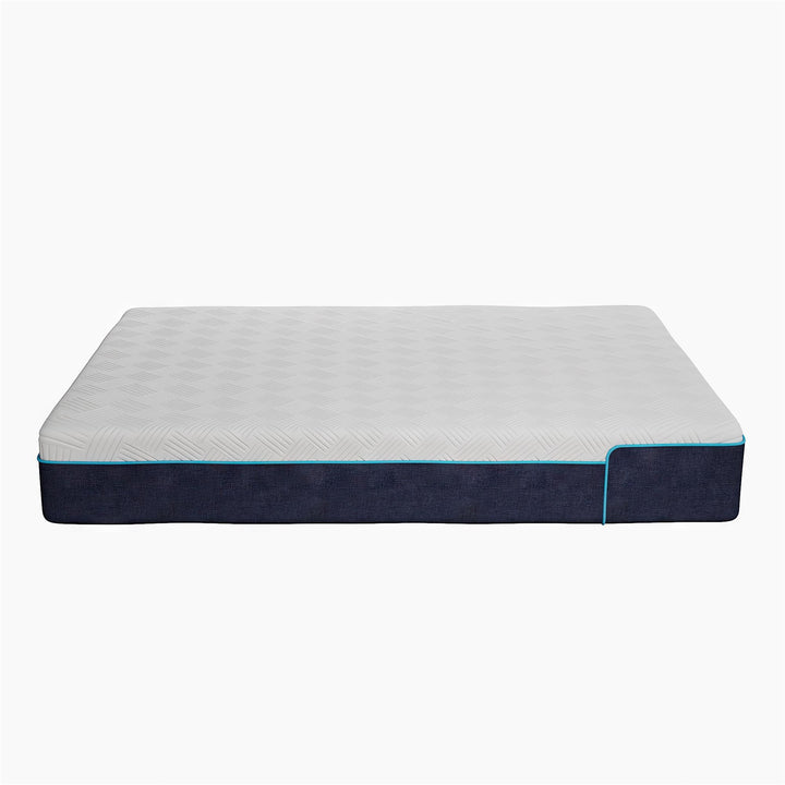 Bliss 10 Inch Charcoal Cool Gel Memory Foam Mattress - White - Queen