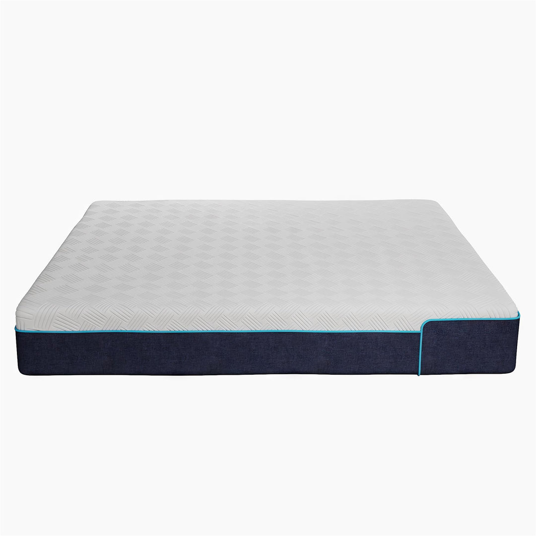 Bliss 10 Inch Charcoal Cool Gel Memory Foam Mattress - White - King