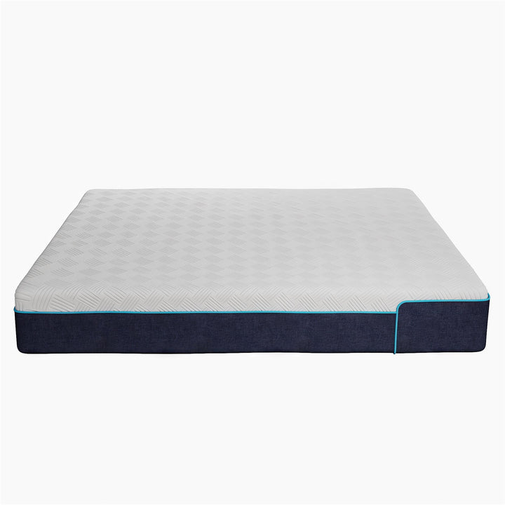 Bliss 10 Inch Charcoal Cool Gel Memory Foam Mattress - White - King