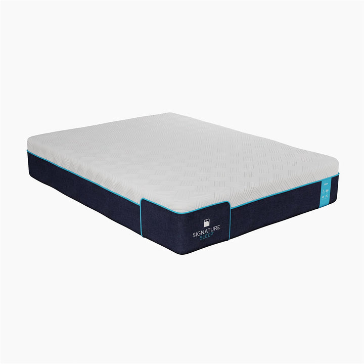 Bliss 12 Inch Charcoal Cool Gel Memory Foam Mattress - White - Queen