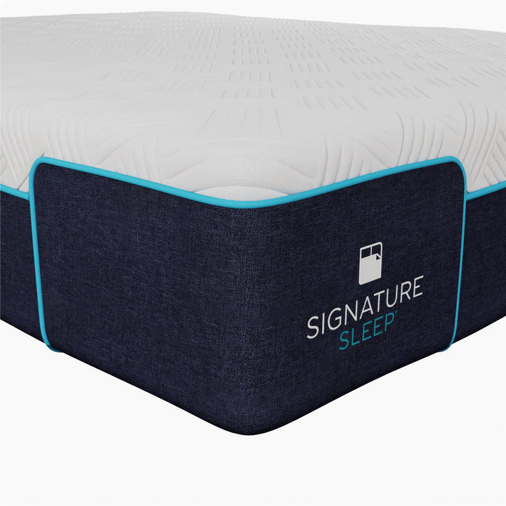 Bliss 12 Inch Charcoal Cool Gel Memory Foam Mattress - White - Queen
