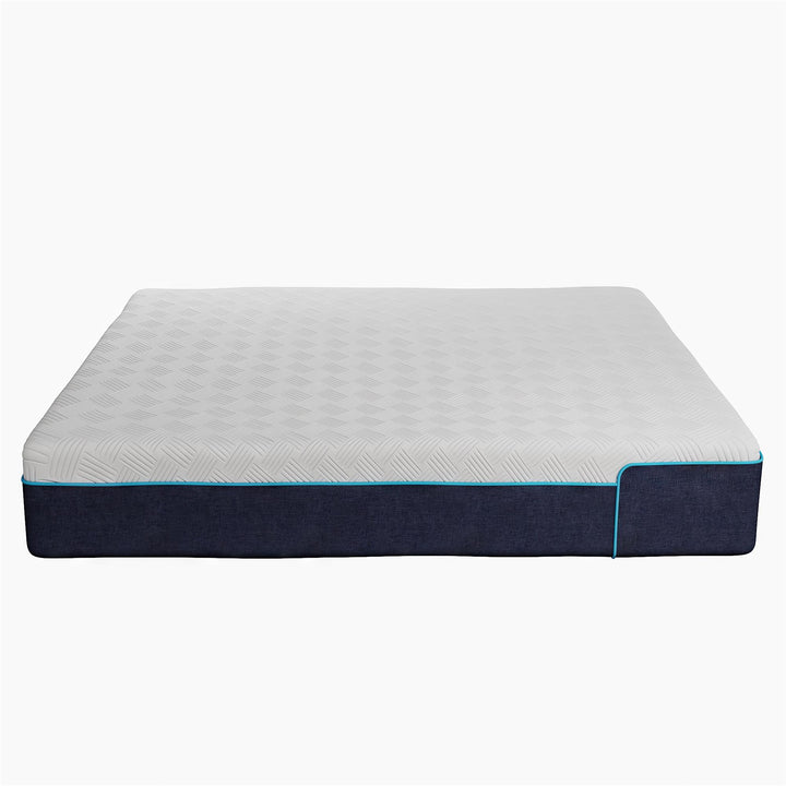 Bliss 12 Inch Charcoal Cool Gel Memory Foam Mattress - White - King