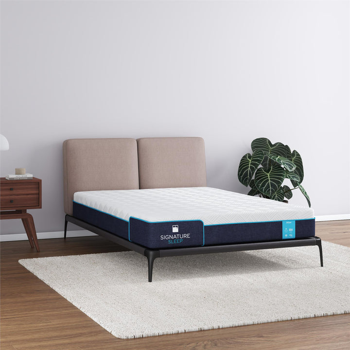 Bliss 8 Inch Charcoal Cool Gel Memory Foam Mattress - White - Full