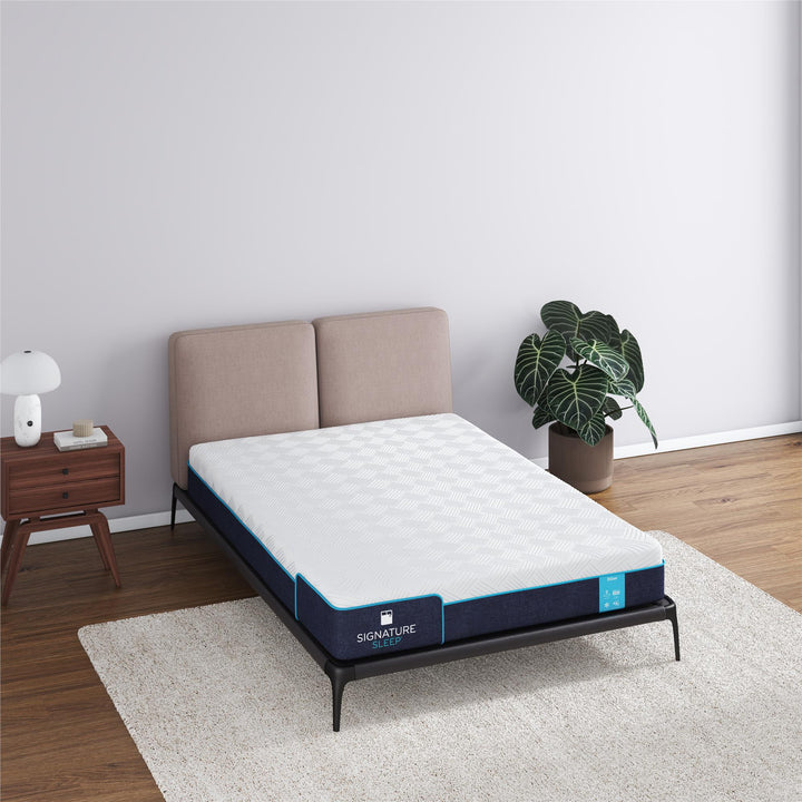 Bliss 8 Inch Charcoal Cool Gel Memory Foam Mattress - White - Full