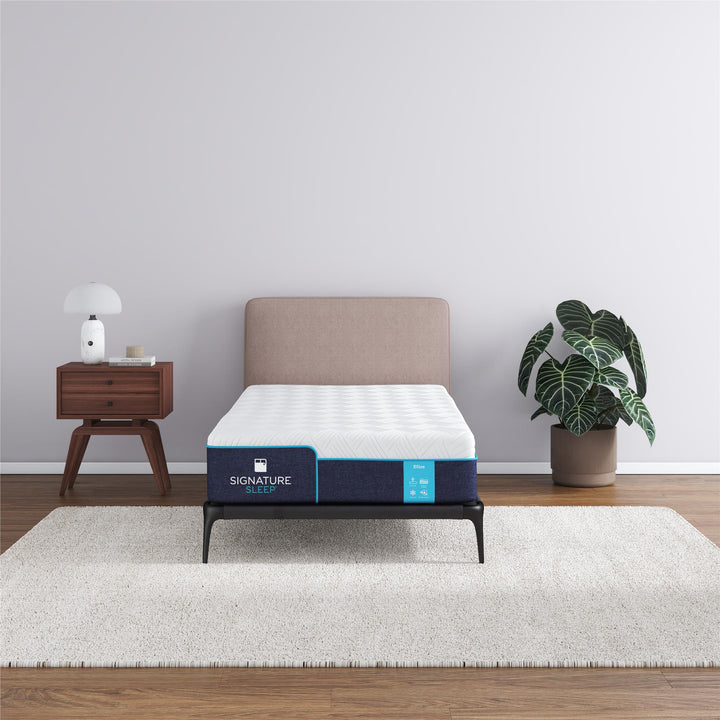 Bliss 10 Inch Charcoal Cool Gel Memory Foam Mattress - White - Twin