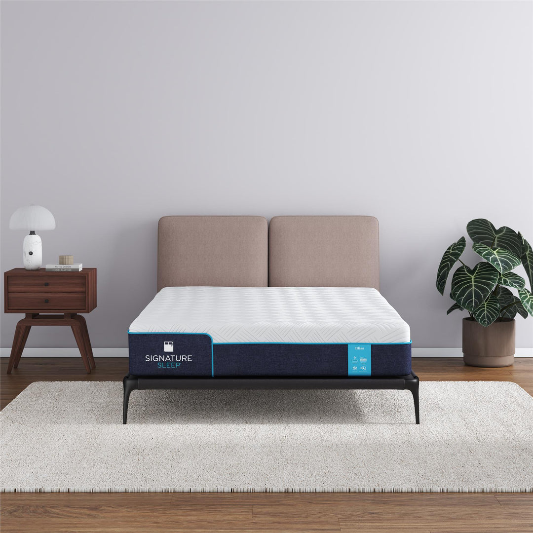 Bliss 10 Inch Charcoal Cool Gel Memory Foam Mattress - White - Full