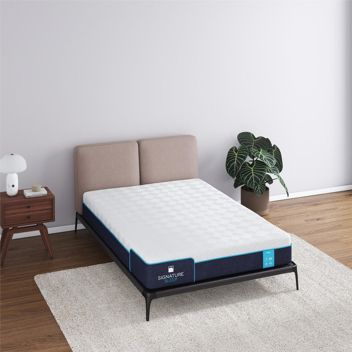 Bliss 10 Inch Charcoal Cool Gel Memory Foam Mattress - White - Full