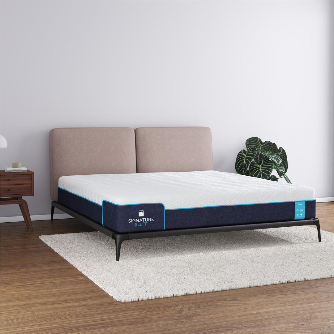 Bliss 10 Inch Charcoal Cool Gel Memory Foam Mattress - White - King