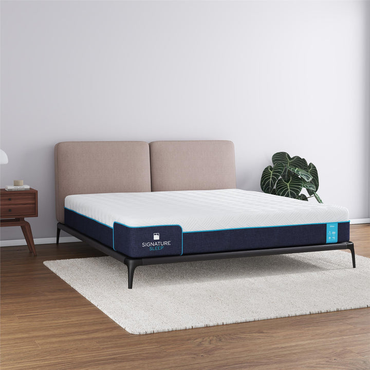 Bliss 10 Inch Charcoal Cool Gel Memory Foam Mattress - White - King