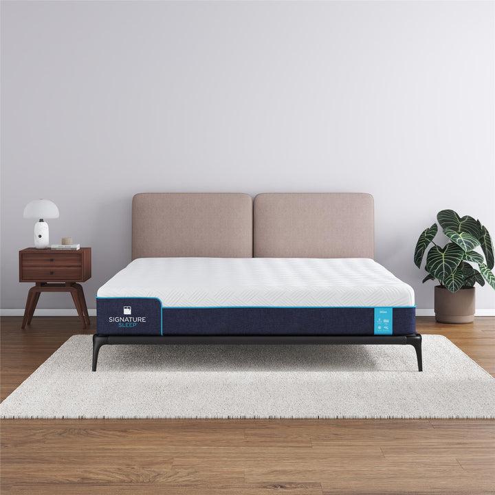 Bliss 10 Inch Charcoal Cool Gel Memory Foam Mattress - White - King