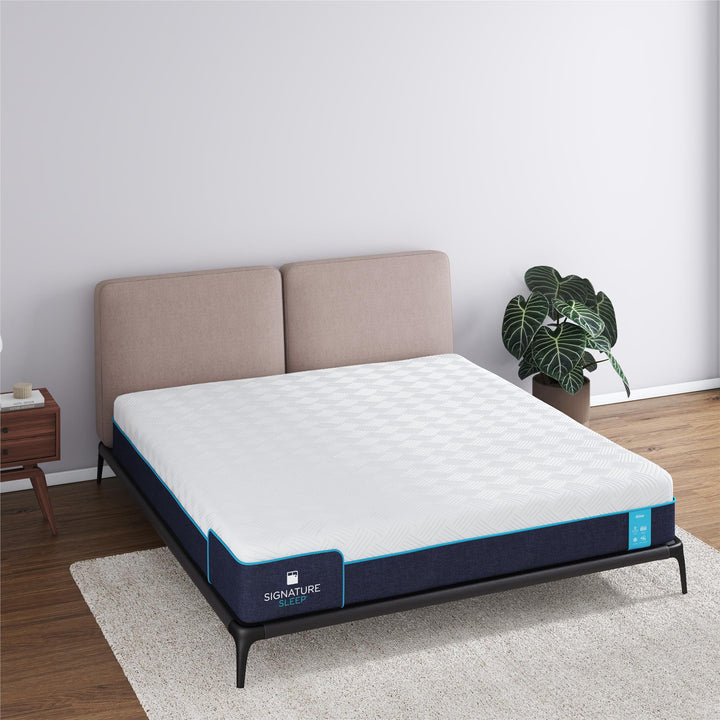 Bliss 10 Inch Charcoal Cool Gel Memory Foam Mattress - White - King