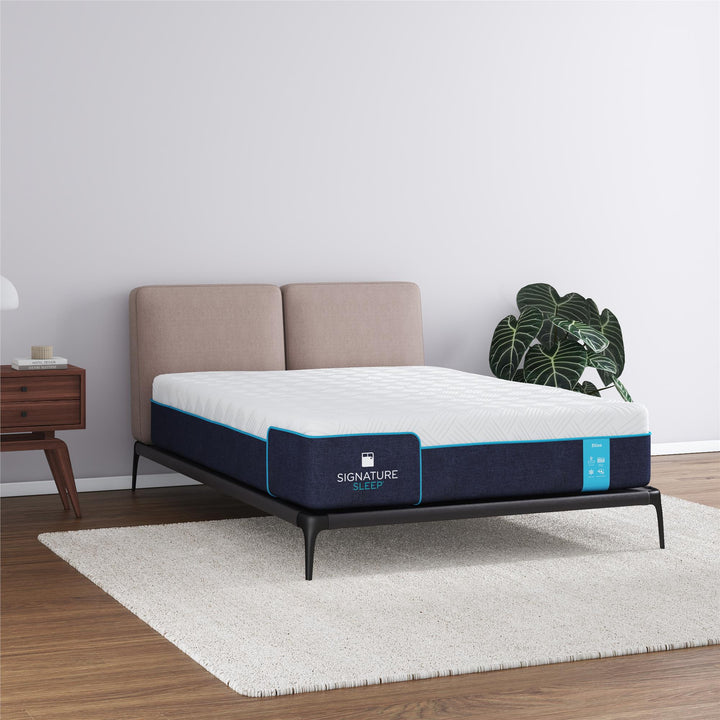 Bliss 12 Inch Charcoal Cool Gel Memory Foam Mattress - White - Full
