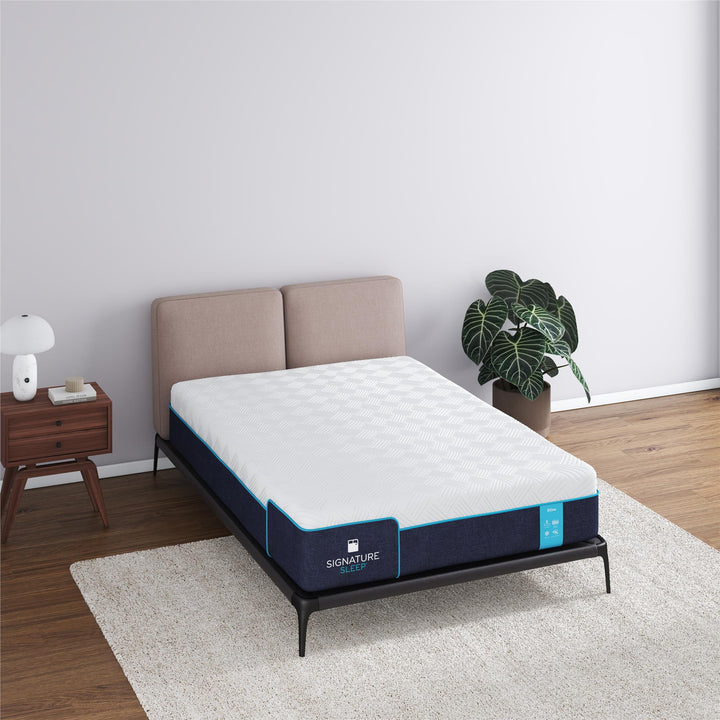 Bliss 12 Inch Charcoal Cool Gel Memory Foam Mattress - White - Full