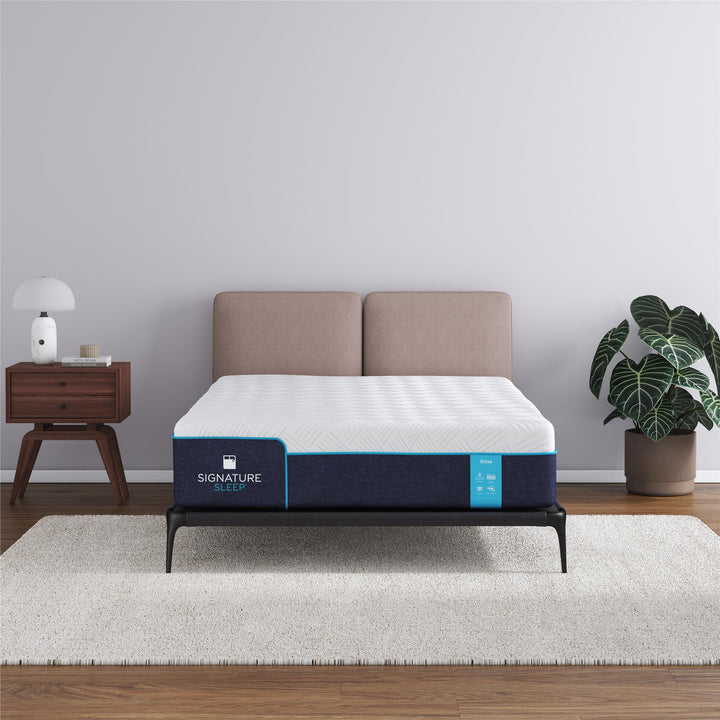 Bliss 12 Inch Charcoal Cool Gel Memory Foam Mattress - White - Queen