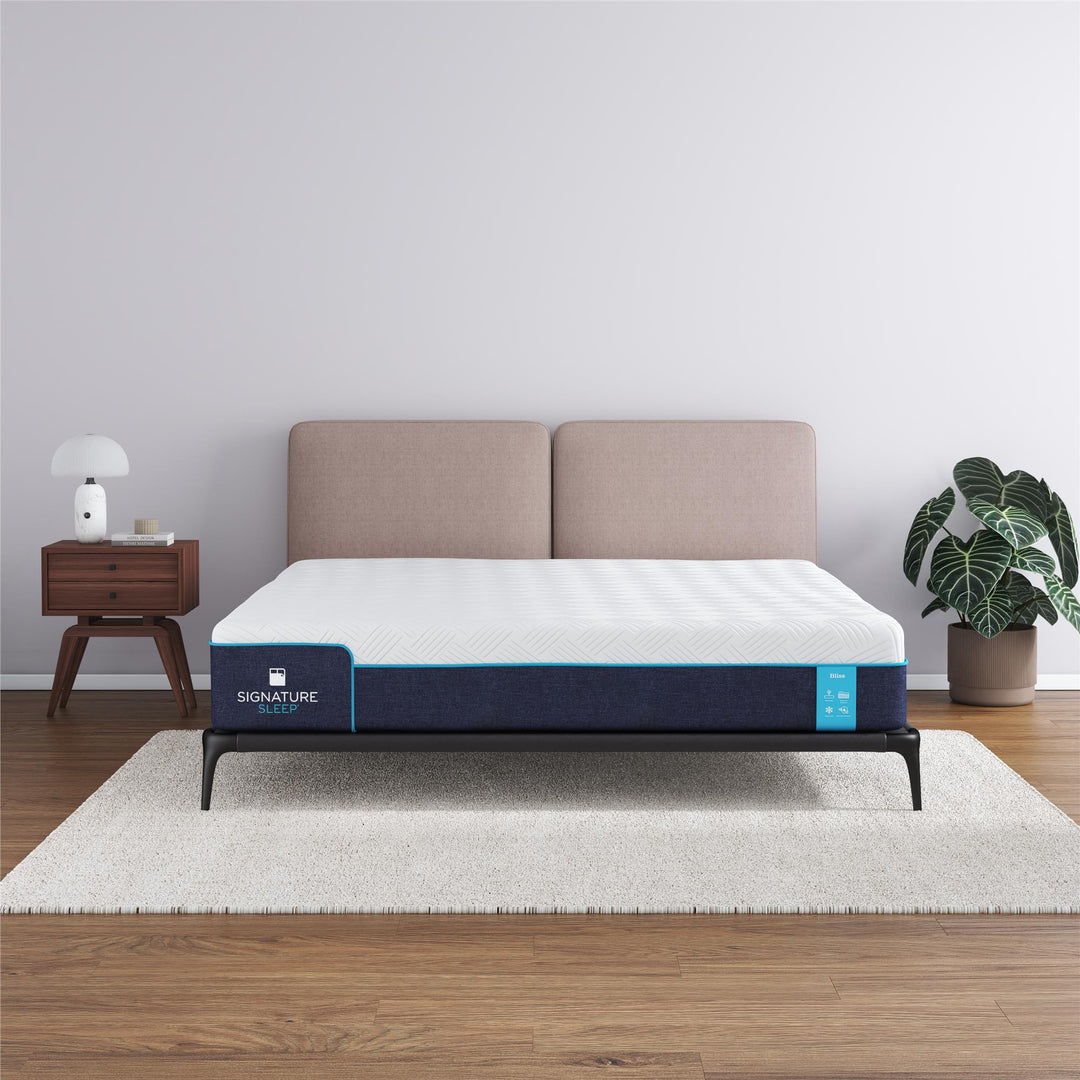 Bliss 12 Inch Charcoal Cool Gel Memory Foam Mattress - White - King