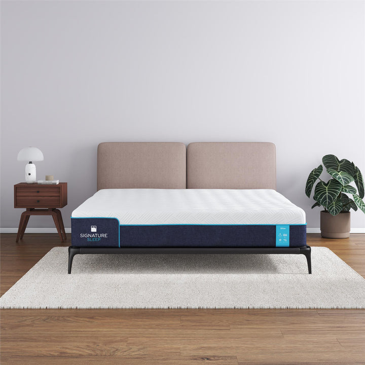 Bliss 12 Inch Charcoal Cool Gel Memory Foam Mattress - White - King