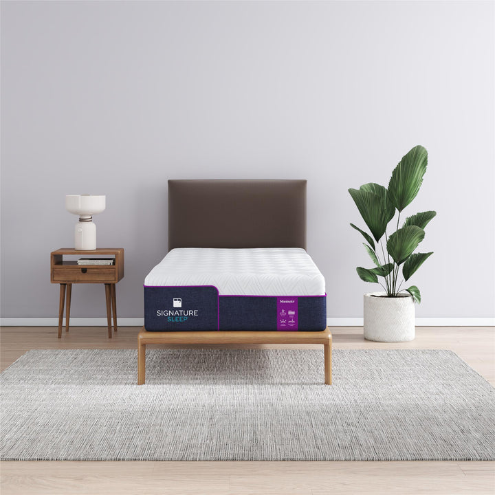 Memoir 12 Inch Memory Foam Mattress Relieves Pressure Points - White - Twin
