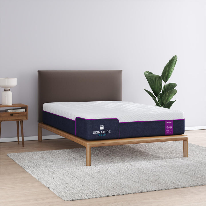 Memoir 12 Inch Memory Foam Mattress Relieves Pressure Points - White - Queen