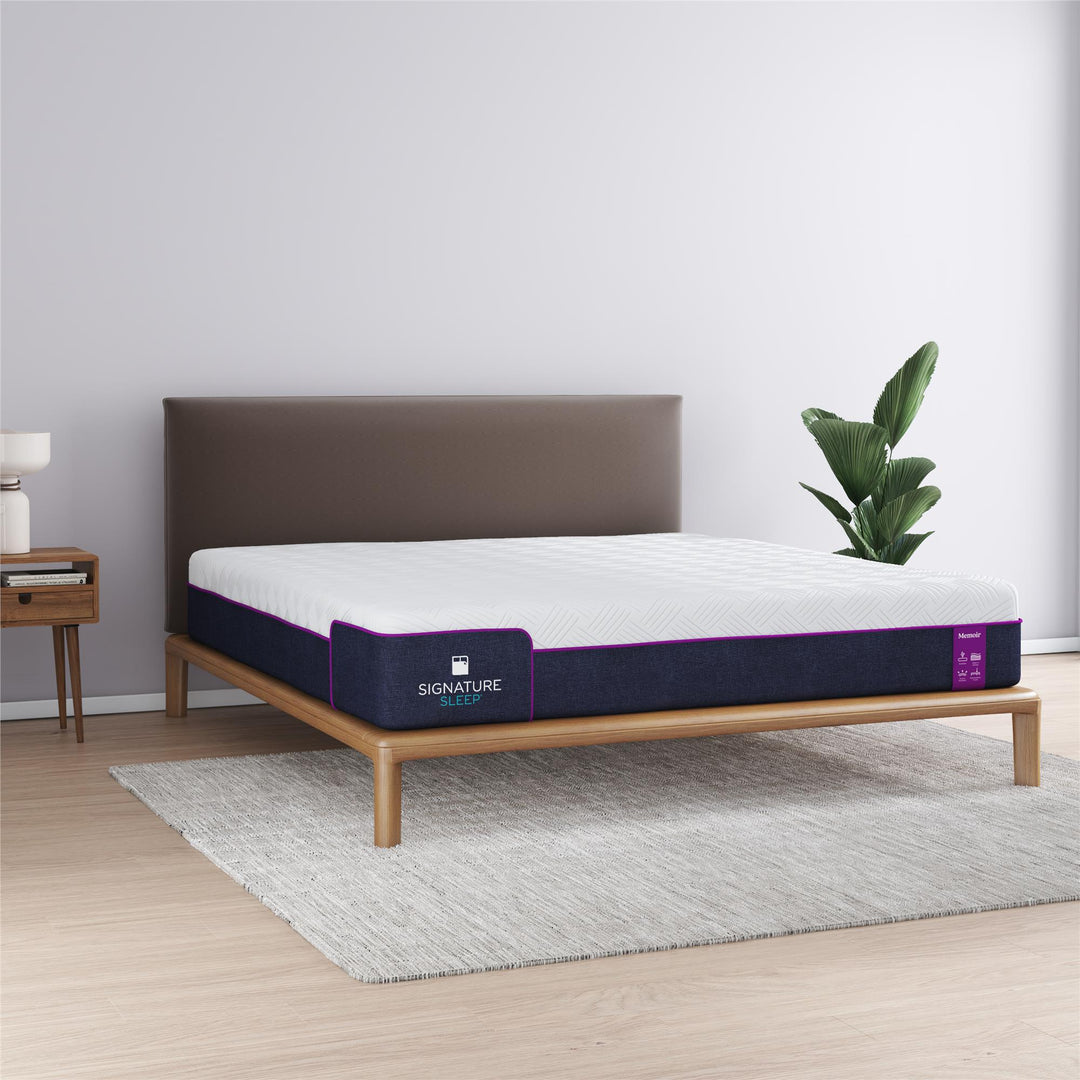 Memoir 12 Inch Memory Foam Mattress Relieves Pressure Points - White - King