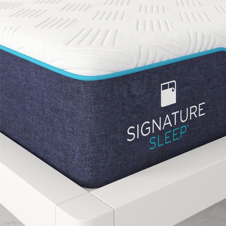 Bliss 8 Inch Charcoal Cool Gel Memory Foam Mattress - White - Full