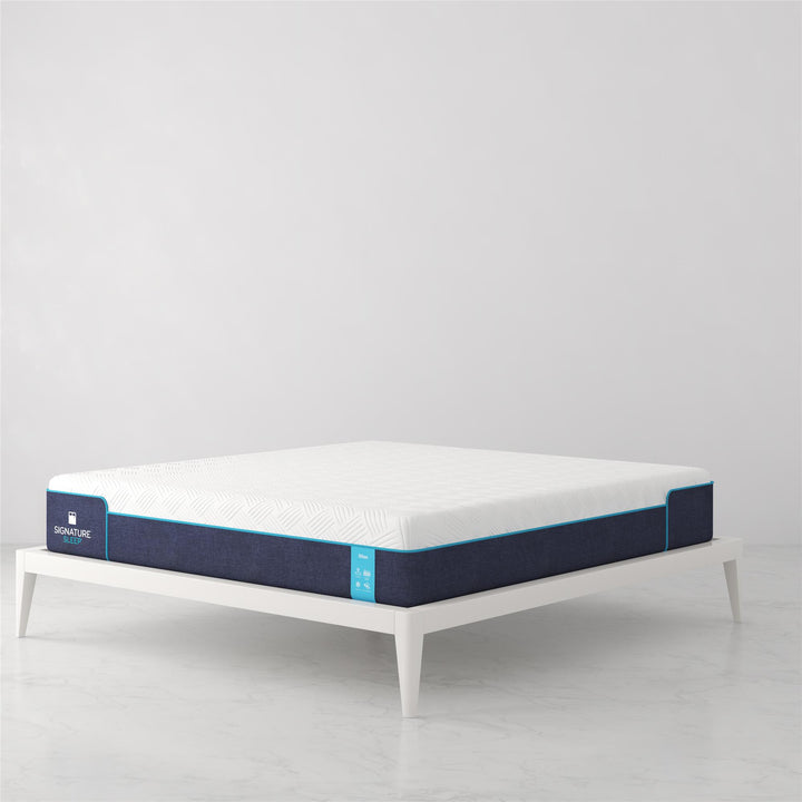 Bliss 12 Inch Charcoal Cool Gel Memory Foam Mattress - White - King