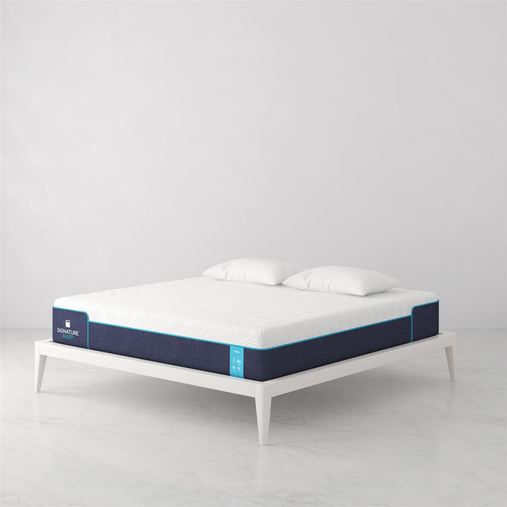 Bliss 12 Inch Charcoal Cool Gel Memory Foam Mattress - White - King