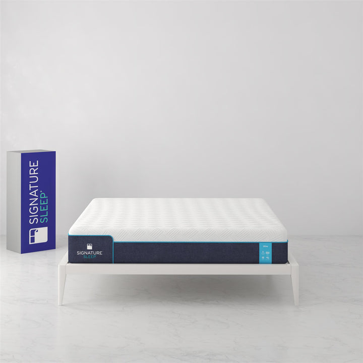 Bliss 12 Inch Charcoal Cool Gel Memory Foam Mattress - White - King