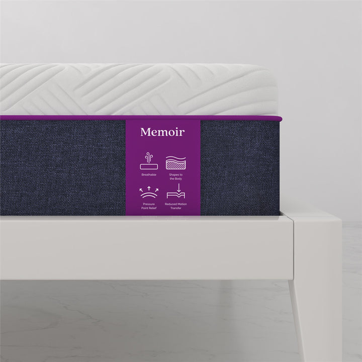 Memoir 8 Inch Memory Foam Mattress Relieves Pressure Points - White - Full