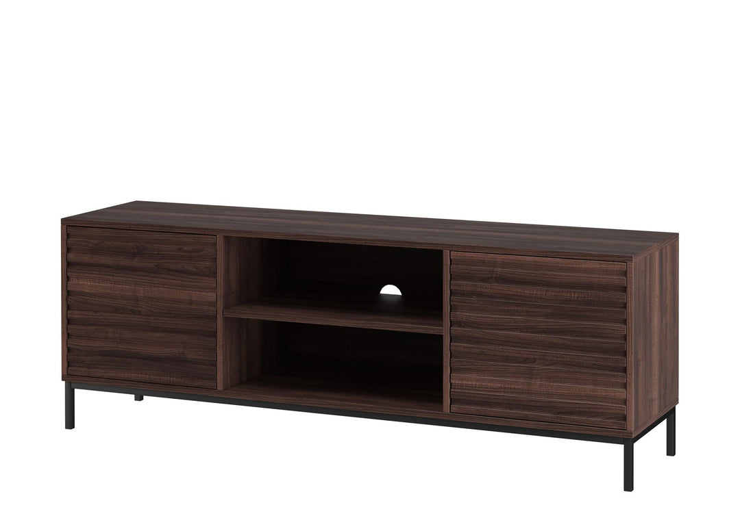 Jarrel TV Stand with 2 Side Cabinets - Walnut