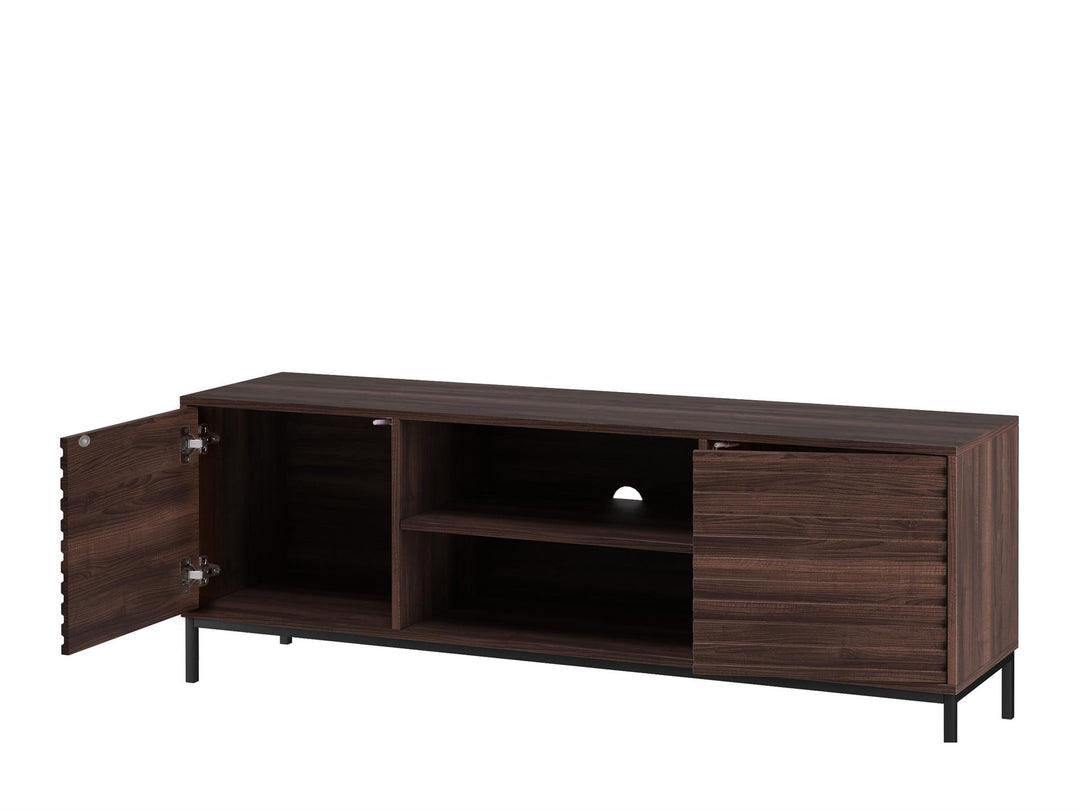 Jarrel TV Stand with 2 Side Cabinets - Walnut